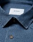 Eton Italian Woven Cotton Denim Subtle Stretch Overhemd Denim Blue