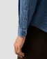 Eton Italian Woven Cotton Denim Subtle Stretch Overhemd Denim Blue