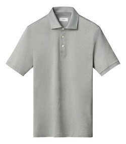 Eton Jacquard Filo di Scozia Polo Shirt Poloshirt Mid Green
