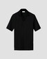Eton Jacquard Knit No Button Collar Organic Cotton Polo Zwart