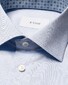 Eton Light blue Medallion Effect Signature Twill Shirt Overhemd Licht Blauw
