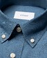 Eton Lightweight Denim Button-Down Rich Mélange Effect Overhemd Denim Blue