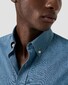 Eton Lightweight Denim Button-Down Rich Mélange Effect Overhemd Denim Blue