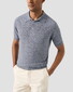 Eton Lightweight Soft Cotton Linnen Fine Knit Polo Donker Blauw