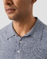 Eton Lightweight Soft Cotton Linnen Fine Knit Polo Donker Blauw