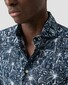 Eton Linnen Rich Fantasy Pattern Overhemd Navy