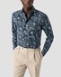 Eton Linnen Rich Fantasy Pattern Overhemd Navy