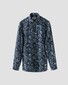 Eton Linnen Rich Fantasy Pattern Overhemd Navy