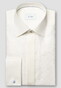 Eton Lurex Paisley Bib Evening Cotton Poplin Overhemd Off White