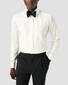 Eton Lurex Paisley Bib Evening Cotton Poplin Overhemd Off White