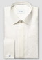 Eton Lurex Paisley Bib Evening Poplin Overhemd Off White