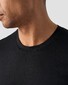 Eton Luxury Cotton Silk Crew Neck Soft Touch T-Shirt Zwart