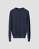Eton Luxury Egyption Organic Cotton Solid Color Texture Knit Pullover Dark Evening Blue
