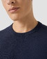Eton Luxury Egyption Organic Cotton Solid Color Texture Knit Trui Donker Blauw