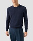 Eton Luxury Egyption Organic Cotton Solid Color Texture Knit Trui Donker Blauw