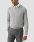 Eton Luxury Egyption Organic Cotton Solid Color Texture Knit Trui Licht Grijs
