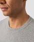 Eton Luxury Egyption Organic Cotton Solid Color Texture Knit Trui Licht Grijs