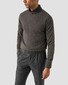 Eton Luxury Extrafine Merino Crew Neck Trui Donker Grijs
