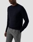 Eton Luxury Extrafine Merino Crew Neck Trui Navy