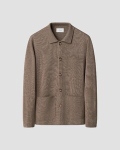 Eton Luxury Extrafine Merino Milano Stitch Button Closure Vest Beige