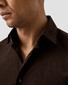 Eton Luxury Organic Cotton Corduroy Overhemd Donker Bruin