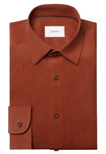 Eton Luxury Organic Cotton Corduroy Overhemd Oranje