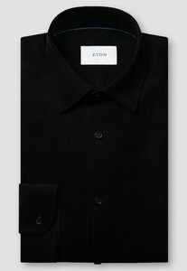 Eton Luxury Organic Cotton Corduroy Overhemd Zwart