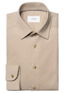 Eton Luxury Organic Cotton Corduroy Shirt Beige