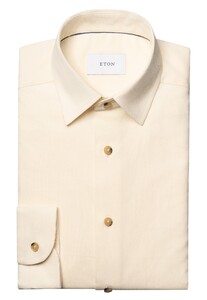 Eton Luxury Organic Cotton Corduroy Shirt White