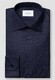 Eton Luxury Organic Cotton King Twill Houndstooth Texture Overhemd Dark Navy