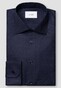 Eton Luxury Organic Cotton King Twill Houndstooth Texture Overhemd Dark Navy