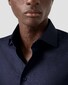 Eton Luxury Organic Cotton King Twill Houndstooth Texture Overhemd Dark Navy
