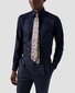 Eton Luxury Organic Cotton King Twill Houndstooth Texture Overhemd Dark Navy