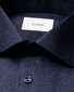 Eton Luxury Organic Cotton King Twill Houndstooth Texture Overhemd Dark Navy