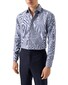 Eton Luxury Organic Cotton King Twill Houndstooth Texture Overhemd Donker Blauw
