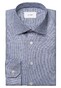 Eton Luxury Organic Cotton King Twill Houndstooth Texture Overhemd Donker Blauw
