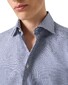 Eton Luxury Organic Cotton King Twill Houndstooth Texture Overhemd Donker Blauw