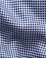 Eton Luxury Organic Cotton King Twill Houndstooth Texture Overhemd Donker Blauw