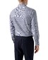 Eton Luxury Organic Cotton King Twill Houndstooth Texture Overhemd Donker Blauw