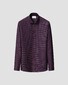 Eton Luxury Organic Cotton King Twill Houndstooth Texture Overhemd Donker Paars