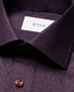 Eton Luxury Organic Cotton King Twill Houndstooth Texture Overhemd Donker Paars