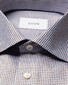 Eton Luxury Organic Cotton King Twill Houndstooth Texture Overhemd Oranje