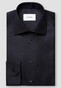 Eton Luxury Organic Cotton King Twill Houndstooth Texture Overhemd Zwart