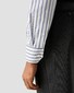 Eton Luxury Organic Supima Cottom 120 Poplin Multi Stripe Overhemd Blauw