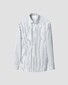 Eton Luxury Organic Supima Cottom 120 Poplin Multi Stripe Overhemd Blauw