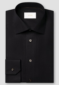 Eton Luxury Semi Solid Supima 120 Piqué Shirt Black