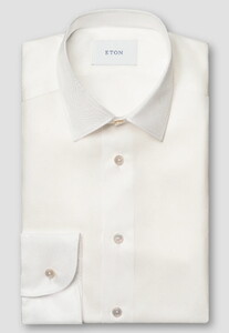 Eton Luxury Silk Twill Mother of Pearl Buttons Overhemd Wit
