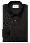 Eton Luxury Silk Twill Mother of Pearl Buttons Overhemd Zwart