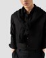 Eton Luxury Silk Twill Mother of Pearl Buttons Overhemd Zwart