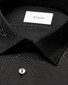 Eton Luxury Silk Twill Mother of Pearl Buttons Overhemd Zwart